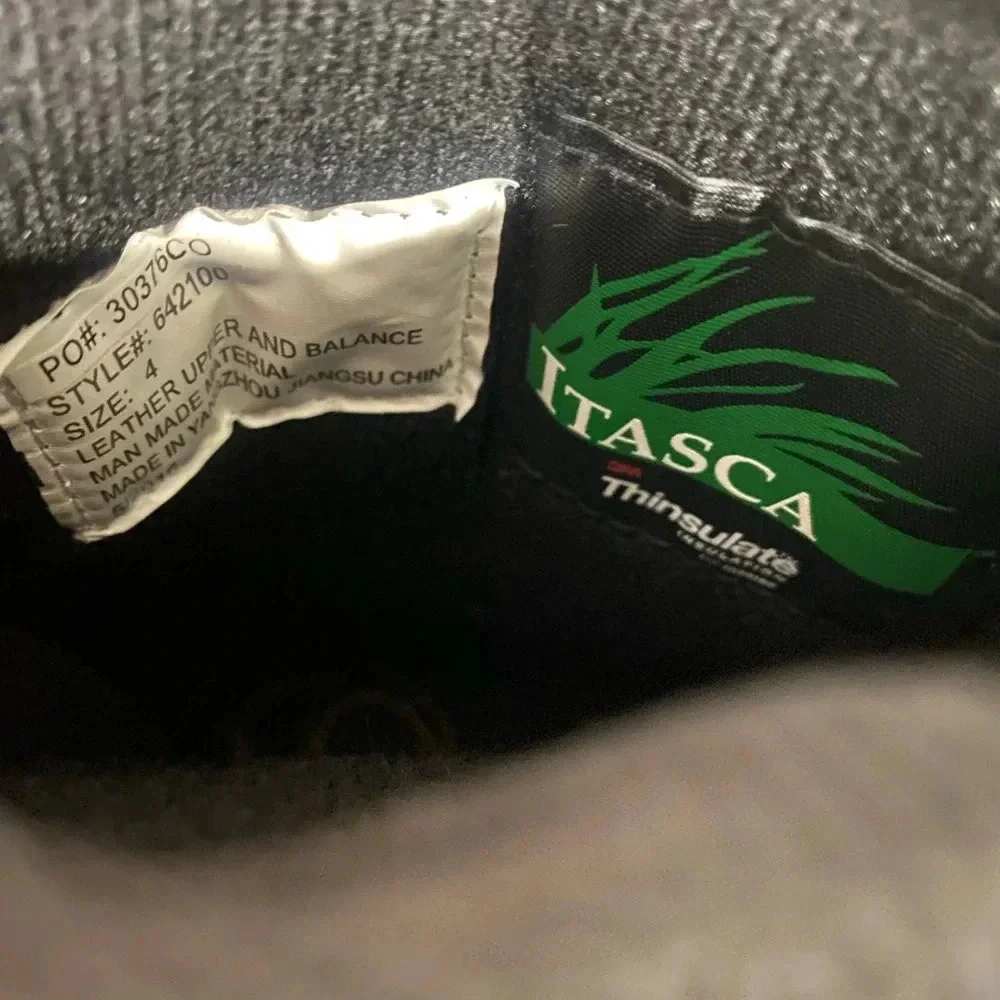 Itasca Little Pac Snow Boots Thinsulate Insulated Black Boots Youth Size 4